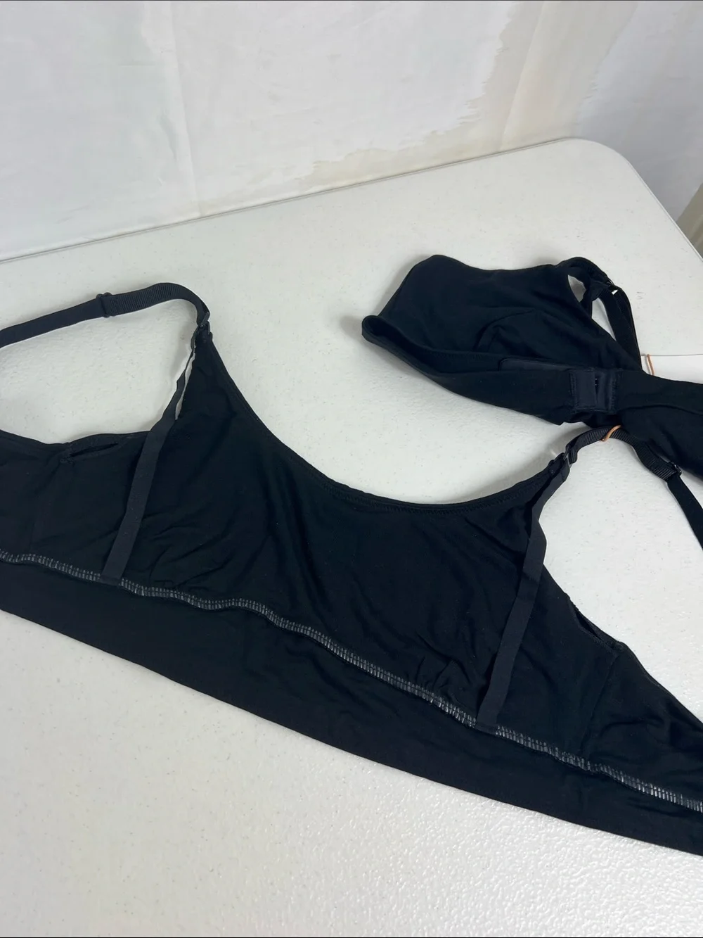 Quince Sz M Micromodal Nursing Bra (2-pack) Black NWT